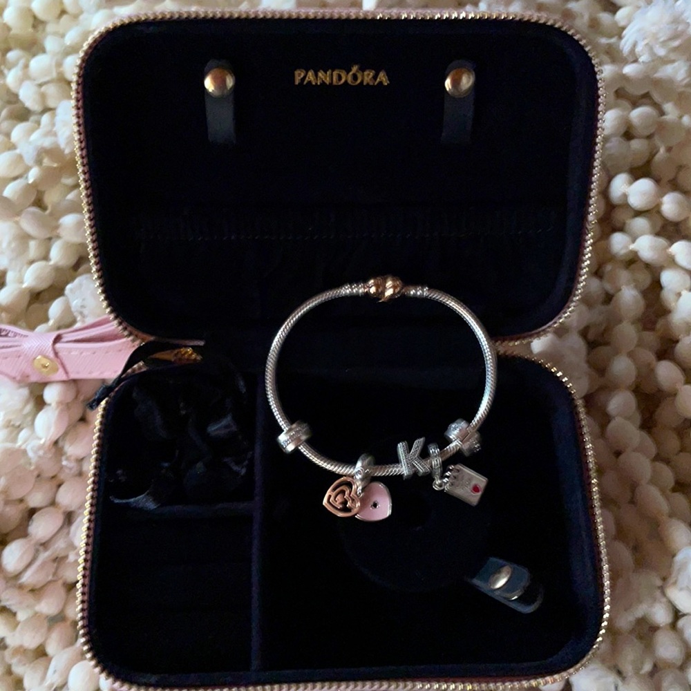 Pandora Heart Clasp Rose Gold and Silver Bracelet